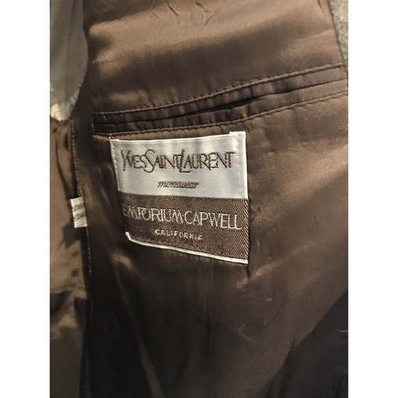 Yves Saint Laurent Mens Wool Blazer Suit Coat Jacket Size 40 Vintage - Picture 3 of 6